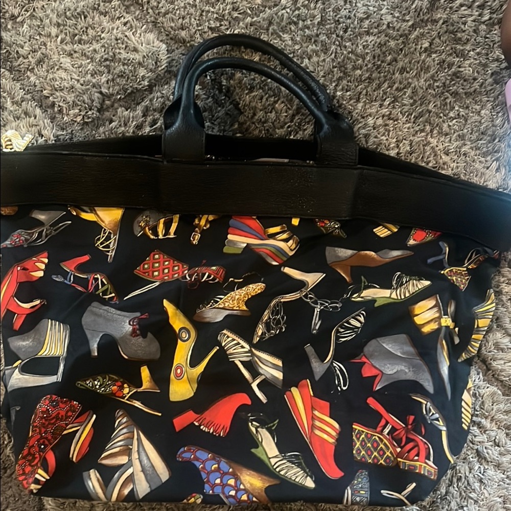Salvatore Ferragamo Black Multicolor Tote